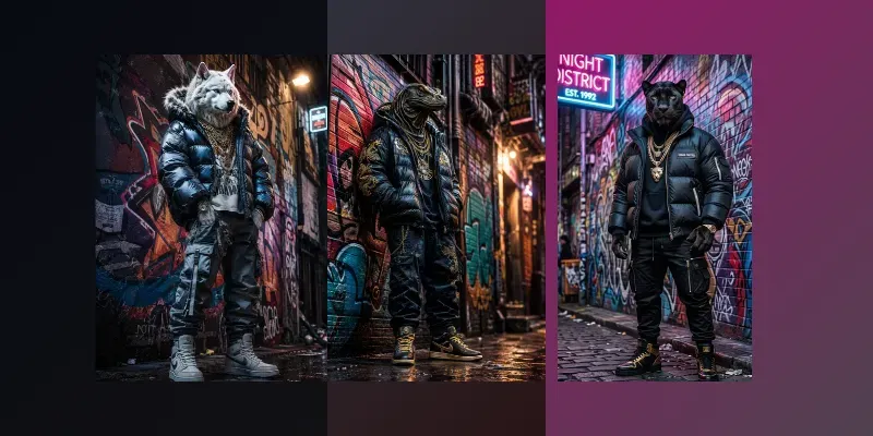 Urban Animal Streetwear Character Art generated by undefined