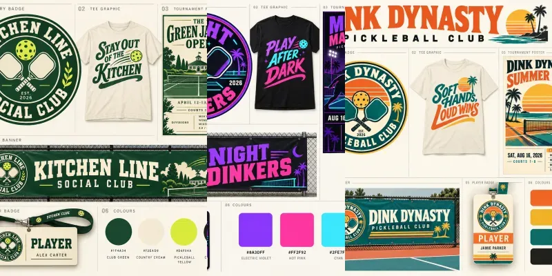 Pickleball Club Brand Identity Sheets