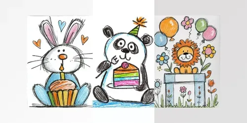 Cute Birthday Clipart For Kids generated by midjourney