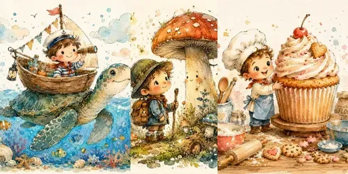 Whimsical Watercolor Character Art generated by chatgpt-image