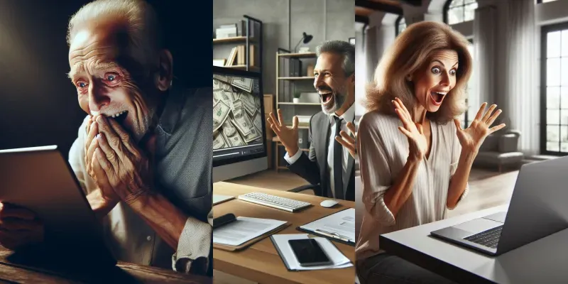 Cinematic Success Reaction Portraits generated by undefined