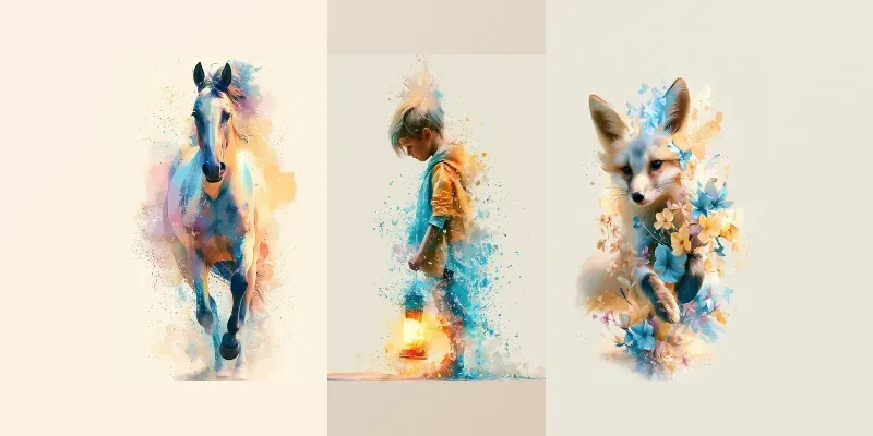 Dreamy Watercolor Poster Art generated by undefined
