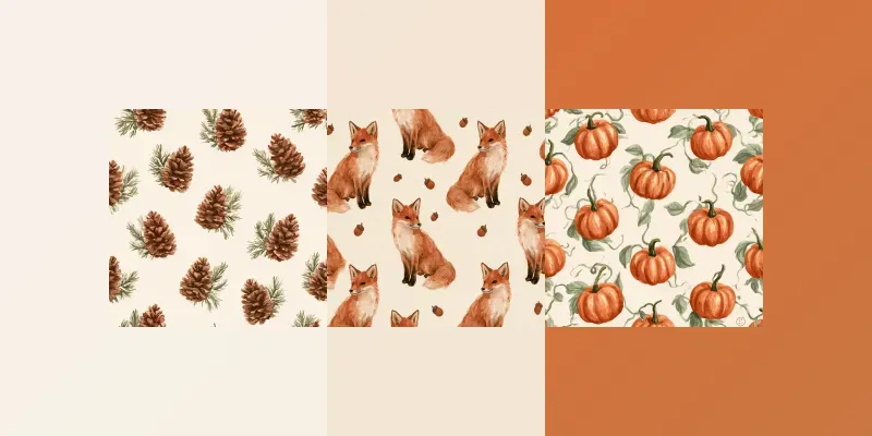 Painted Autumn Scrapbook Papers