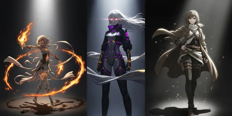 Dark Anime Power Girls generated by undefined