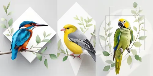Minimal White Bg HD Bird Art generated by leonardo