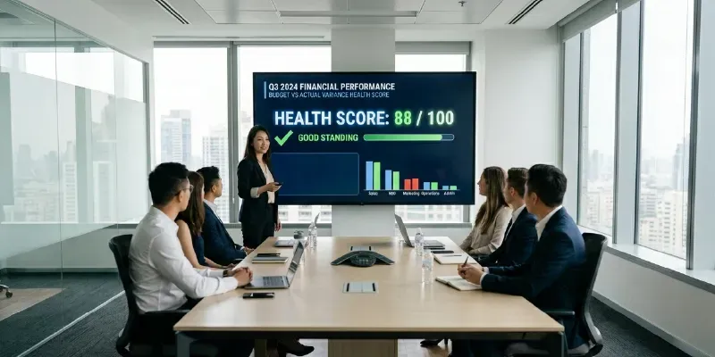 Budget Vs Actual Variance Health Score generated by undefined