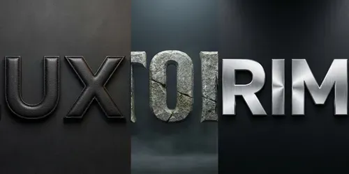 Realistic Material Text Logos generated by gemini-image