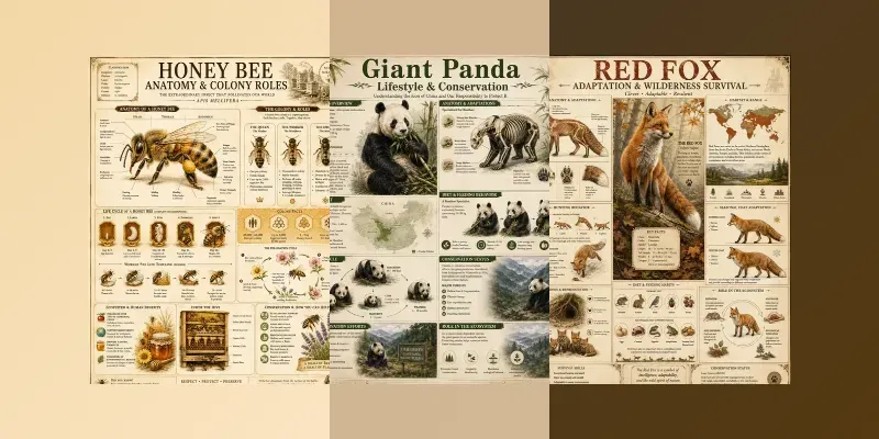 Vintage Wildlife Infographics generated by undefined