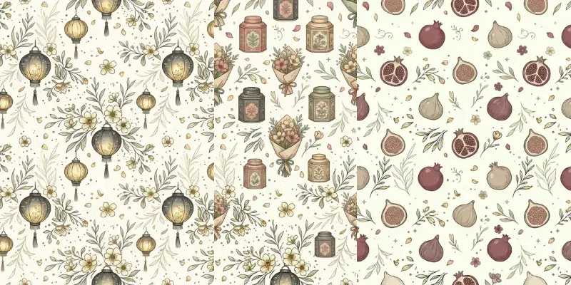 Soft Seamless Patterns generated by undefined