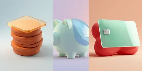 Clayglass Fintech Icons generated by leonardo