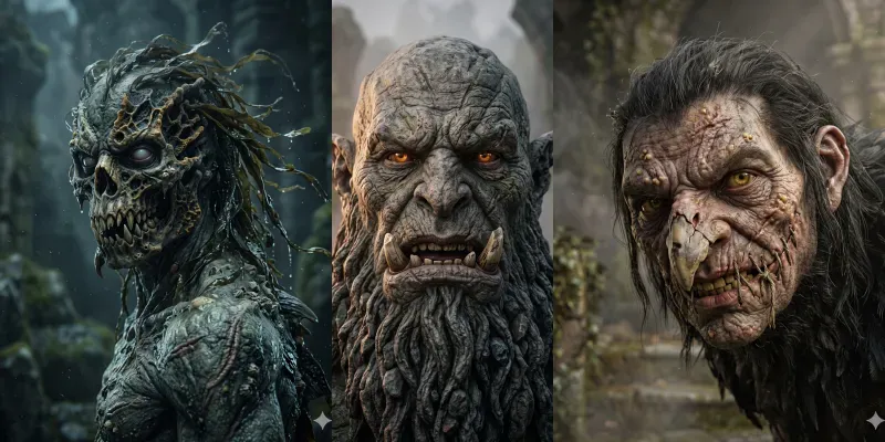 Ancient Nightmare Monster Portraits generated by undefined