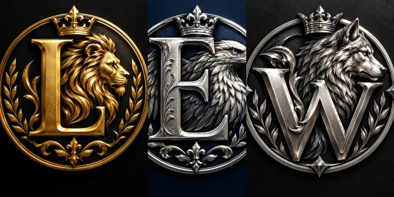 Luxury 3D Embossed Medallion Logos