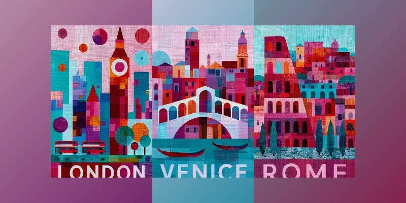 Geometric City Travel Posters generated by undefined