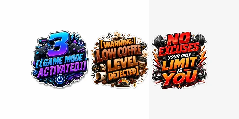 Ultra 3D Sticker Typography generated by undefined