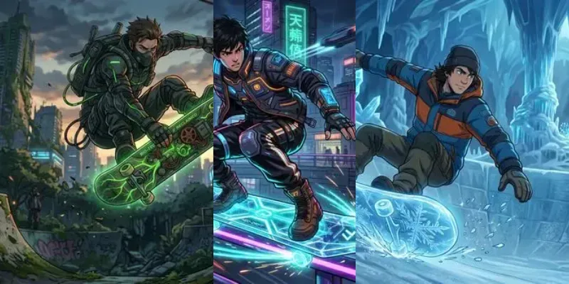 Pro Animated Skateboard Actions generated by undefined