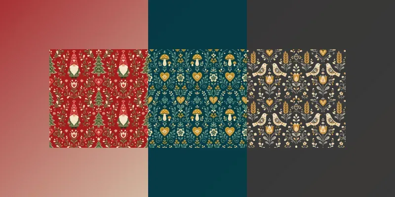 Scandinavian Folk Seamless Patterns generated by undefined