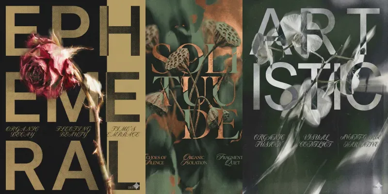 Avantgarde Typoart Floral Posters generated by undefined