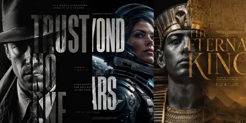 Cinematic Split Portrait Typographies generated by chatgpt-image