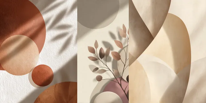 Minimalist Boho Wall Art Neutral generated by undefined