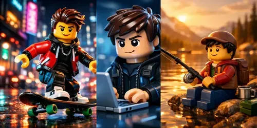 Cinematic Lego Boy Character Generator generated by chatgpt-image