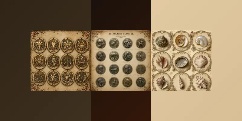Vintage Collectible Grid Sets generated by undefined