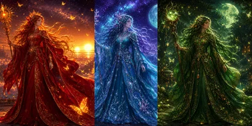 Celestial Magic Goddesses generated by chatgpt-image