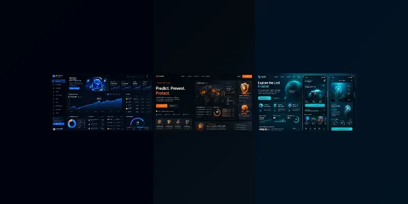 Sleek Saas Landing Page UI UX Designs generated by undefined