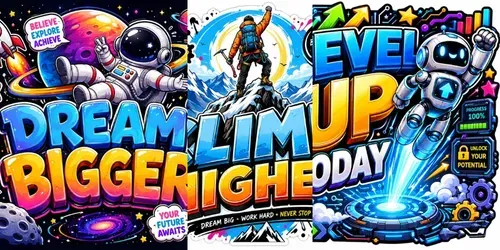 Bold Motivational Stickers generated by chatgpt-image