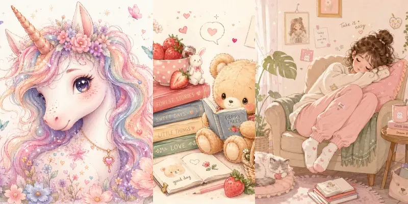 Whimsical Pastel Dream Sketch Artwork generated by undefined