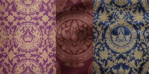 Thai Royal Damask Patterns generated by gemini-image
