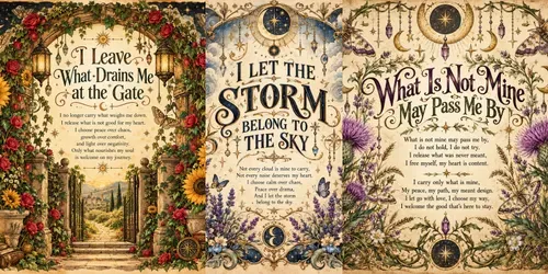Mystical Botanical Quote Posters generated by chatgpt-image