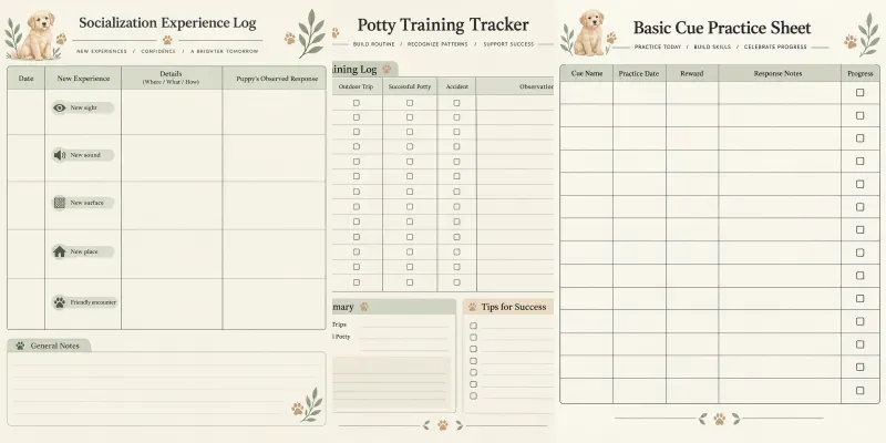 New Puppy Training Planner Printables