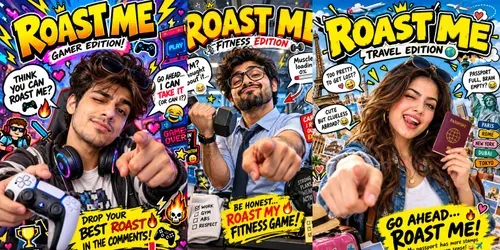 Roast Me Viral Posters generated by chatgpt-image