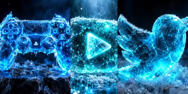 3D Ice Sculpted Logo Renders