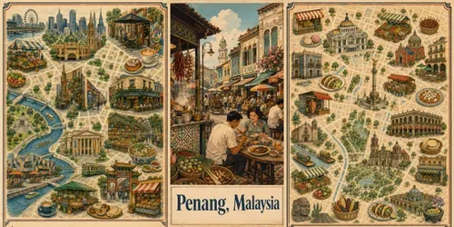 Food Capital Travel Map Posters generated by chatgpt-image