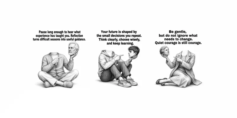 Self Advice Surreal Pencil Sketches generated by undefined