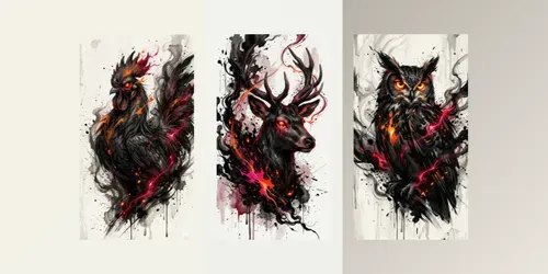 Dark Ember Portraits generated by gemini-image