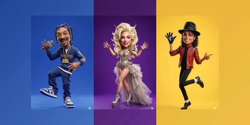 Fun Realistic Celebrity Caricatures generated by undefined