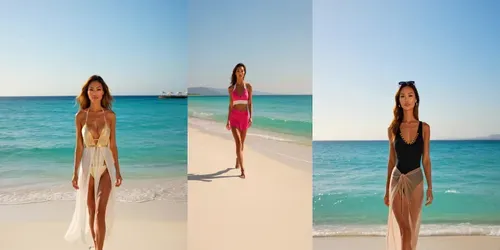 Summer Beach Glamour Women Videos generated by grok-video