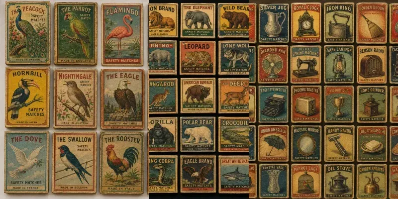 Antique Matchbox Label Collections generated by undefined