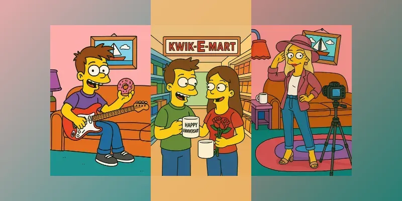 Simpsons Style Custom Cartoon Illustrations generated by undefined