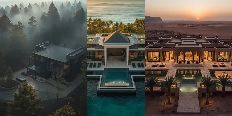 Cinematic Real Estate Drone Views generated by undefined