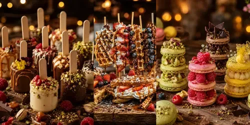 Whimsical Gourmet Treat Displays generated by chatgpt-image