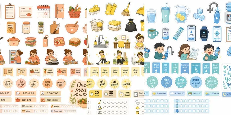 Adhd Planner Sticker Sheets generated by undefined