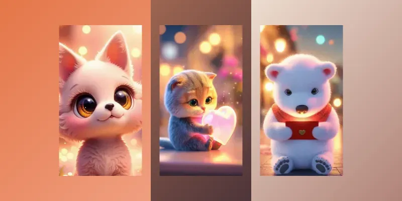 Whimsical 3D Love Holiday Moments generated by undefined