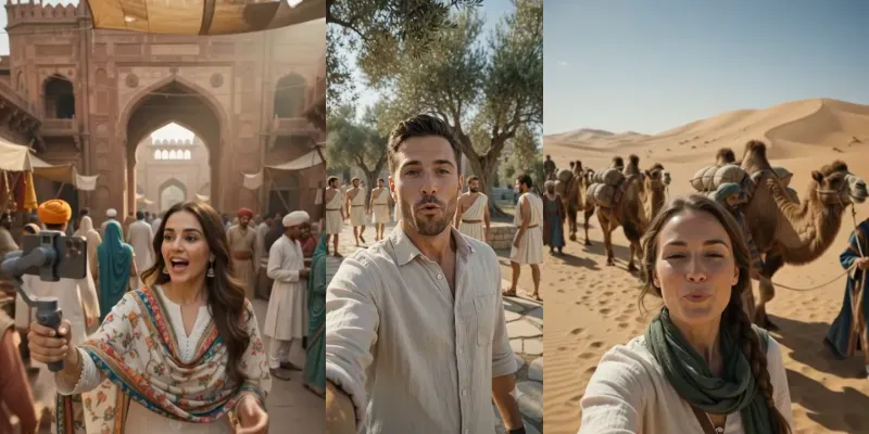 Cinematic History Time Travel Vlogs generated by undefined
