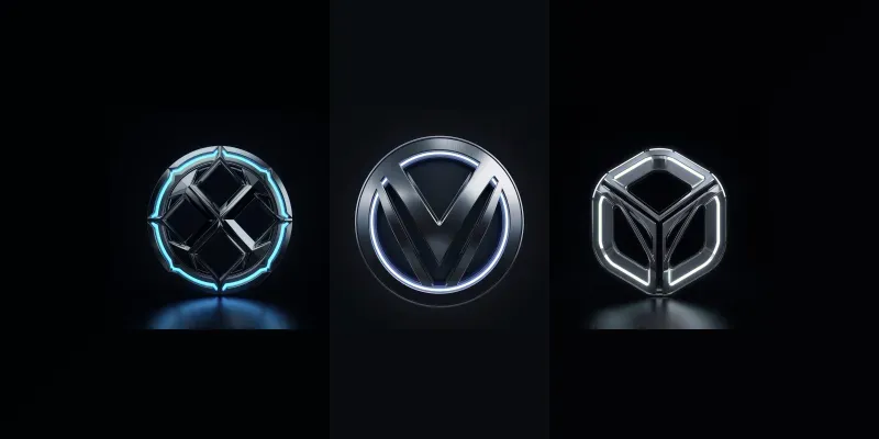 Ultra Premium Metallic 3D Logos generated by undefined