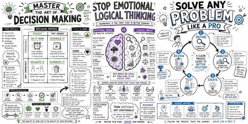 Critical Problem Solving Sketchnotes generated by undefined