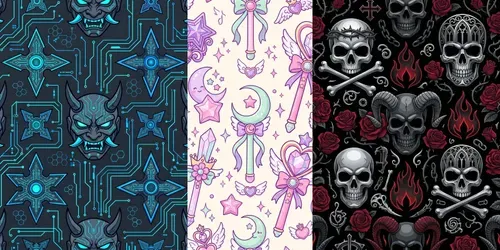 Seamless Vector Pod Patterns generated by gemini-image