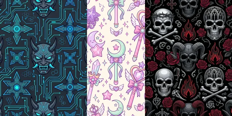 Seamless Vector Pod Patterns generated by undefined